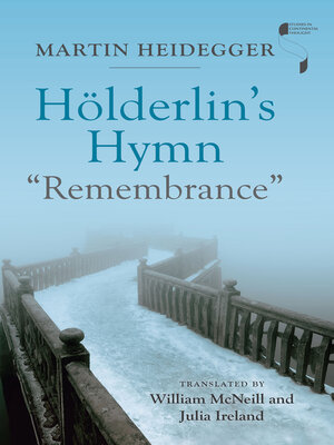 cover image of Hölderlin's Hymn "Remembrance"